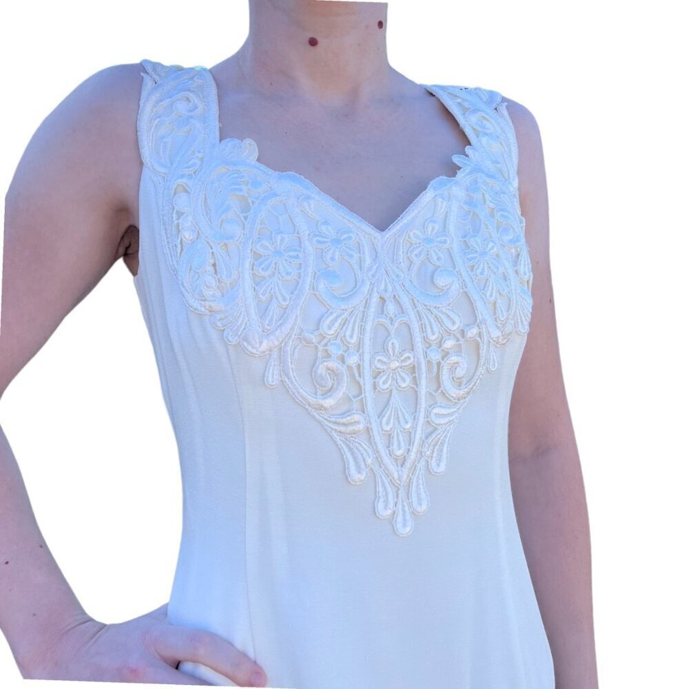 Jessica McClintock Bridal Maxi Wedding Dress with Train Vintage Ladies Size SM - Picture 4 of 15